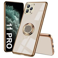 Etui do iPhone 11 Pro, Electro Ring, różowe rose gold