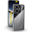 Etui do Xiaomi Poco F7, Magnetic Dual Glass, srebrne