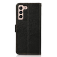 Etui KHAZNEH RFID do Samsung Galaxy S23, Litchi Texture, czarne