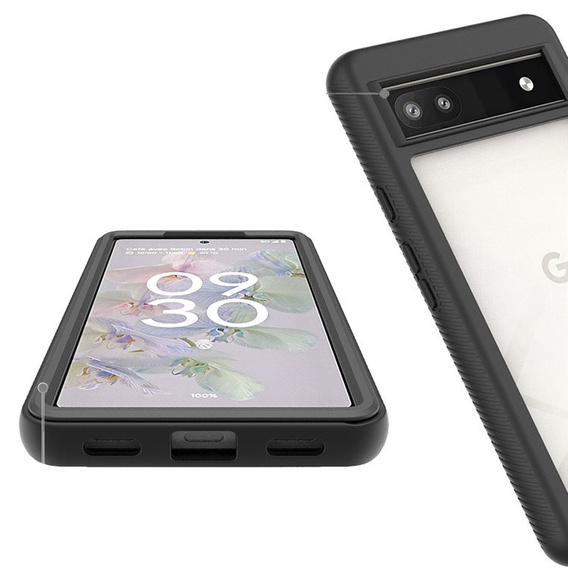 Etui do Google Pixel 6a, Shockproof, z folią, czarne