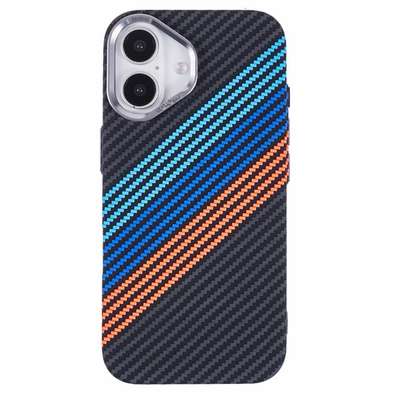 Etui do iPhone 16 Plus, Carbon Fiber MagSafe, granatowe