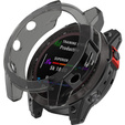 Etui silikonowe do Garmin Fenix 7, Przezroczysty Czarny