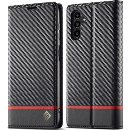 Etui z klapką do Samsung Galaxy A55, Carbon LC.IMEEKE, czarne