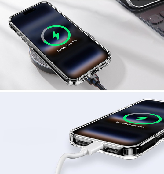 Etui do iPhone 17 Pro, Laser Flower, do MagSafe, Violet