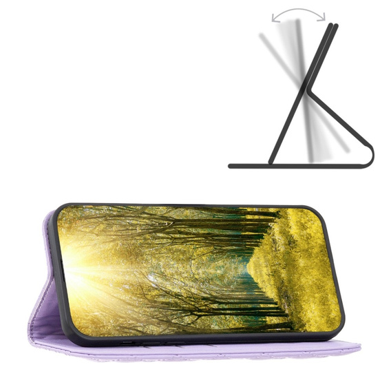 Etui z klapką do Oppo A38 4G, Wallet, BINFEN COLOR, fioletowe