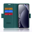Etui do Xiaomi Redmi Note 15 Pro 5G, ERBORD Glossy Litchi, portfel z klapką, zielone