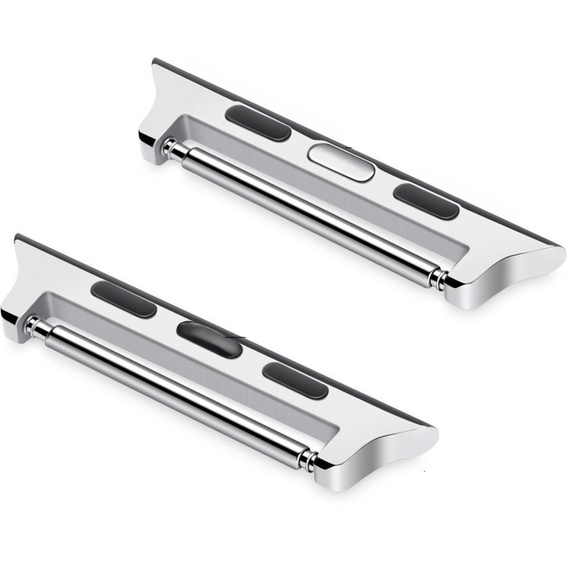Zapięcie ze stali nierdzewnej do zegarka Apple Watch 1/2/3/4/5/6/7/8/9/10/11/SE Ultra 1/2/3 42/44/45/46/49mm, Silver