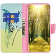 Etui z klapką do Samsung Galaxy A55 5G, Wallet, Feather niebieskie / żółte