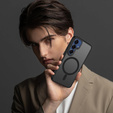 Zestaw Etui do Samsung Galaxy S25, do MagSafe, ERBORD Matt Case, czarny + 3x Szkło na ekran