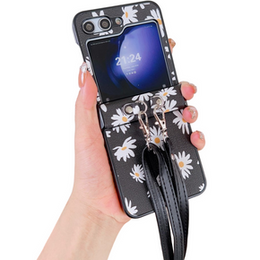 Etui do Samsung Galaxy Z Flip7 FE / Z Flip6, z paskiem na ramię, czarne