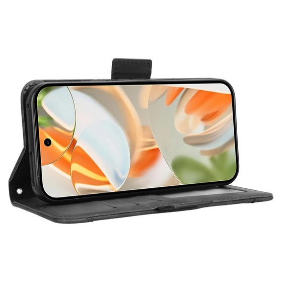 Etui z klapką do Google Pixel 9 / Google Pixel 9 Pro, Card Slot, czarne