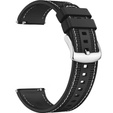 Pasek silikonowo nylonowy Uniwersalny 22mm, Czarny