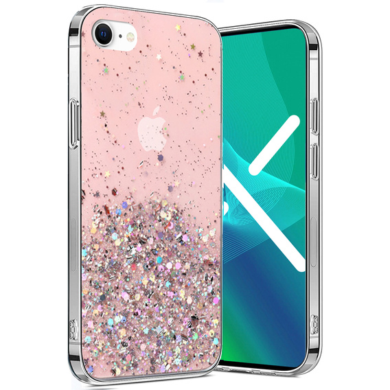 Etui do iPhone 7/8/SE 2020/SE 2022, Glittery, różowe