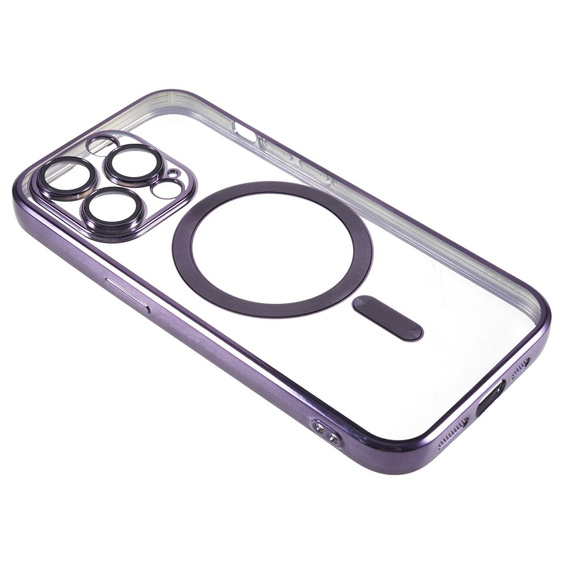 Zestaw Etui do iPhone 14 Pro, MagSafe Hybrid, fioletowe + Szkło