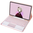 Etui z klawiaturą do Samsung Galaxy Tab S6 Lite 10.4" 2020/2022/2024, Touchpad Pen Slot, różowe rose gold