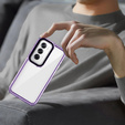 Etui do Oppo A80, Fusion Hybrid, przezroczyste / fioletowe