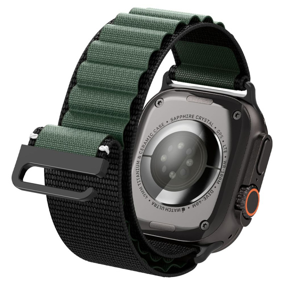 Pasek Spigen WBF1 Band do Apple Watch 8/9/10/11/SE/Ultra 1/2 (44/45/46/49 mm) – Black / Green
