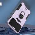 Etui Shockproof do iPhone 11, z osłoną na aparat i podstawką, fioletowe