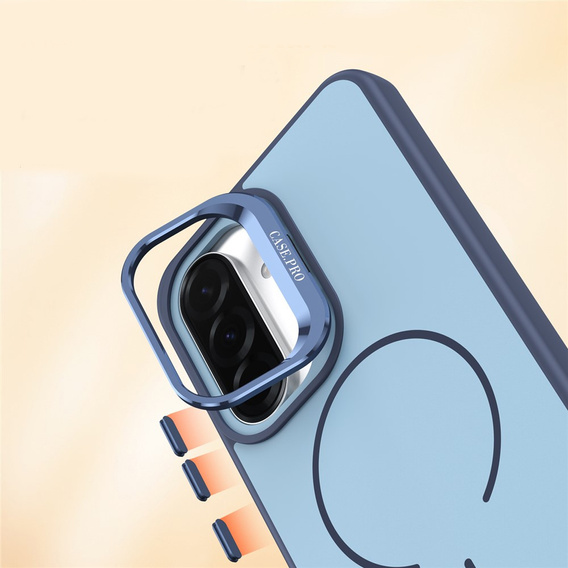 Etui do Samsung Galaxy A57 5G, Skin-touch z podstawką, do MagSafe, niebieskie