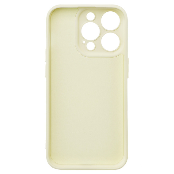 Etui do iPhone 15 Pro, Silicone Lite, kremowe