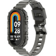 Pasek Silikonowy do Xiaomi Smart Band 10 / 9 / 8, Przezroczysty czarny