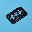 Szkło Hartowane na tylny aparat do Samsung Galaxy Z Fold5 5G, z metalową ramką, niebieskie