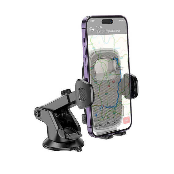 Uchwyt na telefon Hoco H15 do samochodu do szyby / deski - czarny