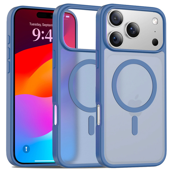 Etui do iPhone 17 Pro, Matt Case, do MagSafe, matowe niebieskie