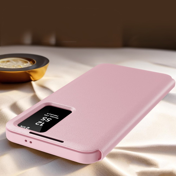 Etui z klapką do Samsung Galaxy S24 Ultra, Smart View Wallet, różowe