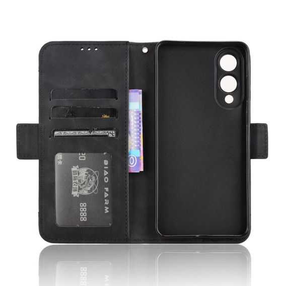 Etui z klapką do Samsung Galaxy S25 Edge, Card Slot, czarne