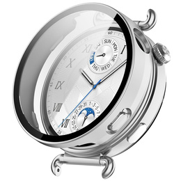 2w1 Etui + Szkło Hartowane do Huawei Watch GT 6 41mm, Srebrne
