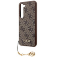 Etui GUESS do Samsung Galaxy A55, 4G Charms Collection Hardcase, brązowe