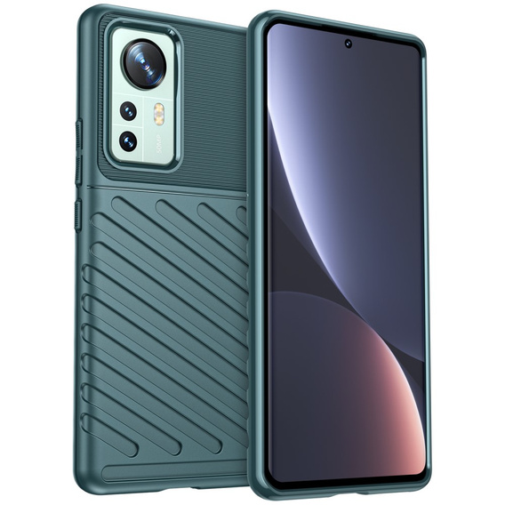 Etui do Xiaomi 12 Pro, pancerne silikonowe, zielone