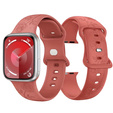 Pasek Silikonowy do Apple Watch 1/2/3/4/5/6/7/8/9/10/11/SE Ultra 1/2/3 42/44/45/46/49mm, Rose, Czerwony