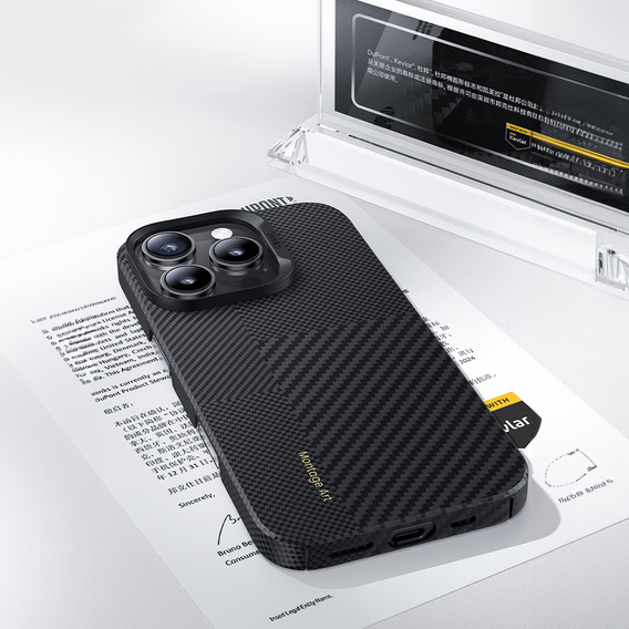 Etui Benks Montage Magnetic Armor Air Kevlar (600D/1500D) MB66 do iPhone 16 Pro Max – czarny
