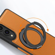 Etui  do Samsung Galaxy S25 Edge, magnetyczne z obrotowym pierścieniem – brązowe