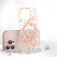 Etui do iPhone 16 Pro, Laser Flower, do MagSafe, Tulip
