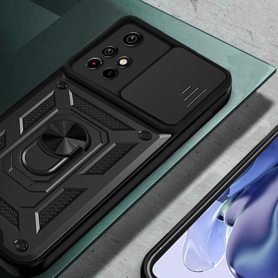 Etui pancerne do Xiaomi Poco M4 Pro 5G / Redmi Note 11S 5G, CamShield Slide, czarne