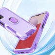 Etui do Samsung Galaxy A14 4G/5G, pancerne z ringiem, fioletowe