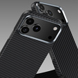 Etui BENKS Kevlar Armor Air do iPhone 17 Pro Max, Carbon Fiber 600D A070, do MagSafe – czarne