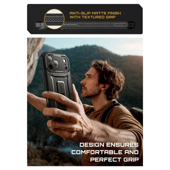 Etui Supcase do iPhone 17 Pro Max, Unicorn Beetle Pro, Black