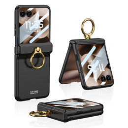 Etui GKK z podstawką i ochroną zawiasu do Motorola Razr 60 Ultra 5G – czarne