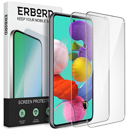 2x Szkło Hartowane do Samsung Galaxy A51, ERBORD 9H Hard Glass, szybka