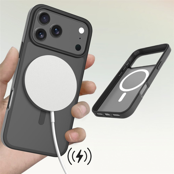Etui do iPhone 17 Pro, Matt Case, do MagSafe, matowe czarne