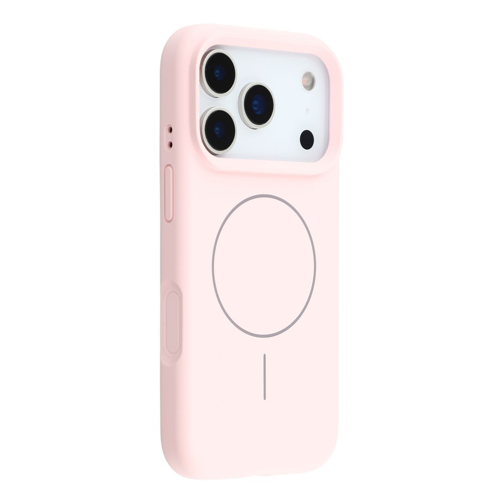 Etui silikonowe do iPhone 17 Pro Max - kompatybilne z MagSafe, antywstrząsowe, różowe
