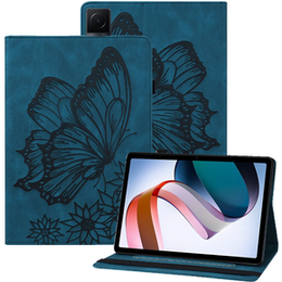 Etui do Samsung Galaxy Tab S10 Lite / S10 FE / S9 FE, Wallet Pen Slot, butterflies, Niebieskie