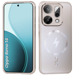 Etui do Oppo Reno 14, do MagSafe, z ochroną aparatu, złote