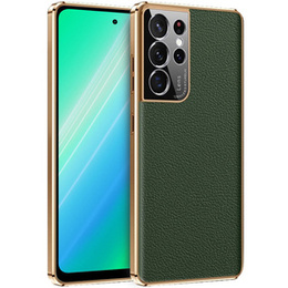 Etui do Samsung Galaxy S23 Ultra, Cowhide Leather, zielone
