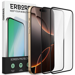 2x Szkło Hybrydowe Ceramic ERBORD do iPhone 17 Pro / 17 / 16 Pro