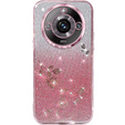 Etui do Realme 11 Pro 5G / Pro+ 5G, Glitter Flower, różowe rose gold